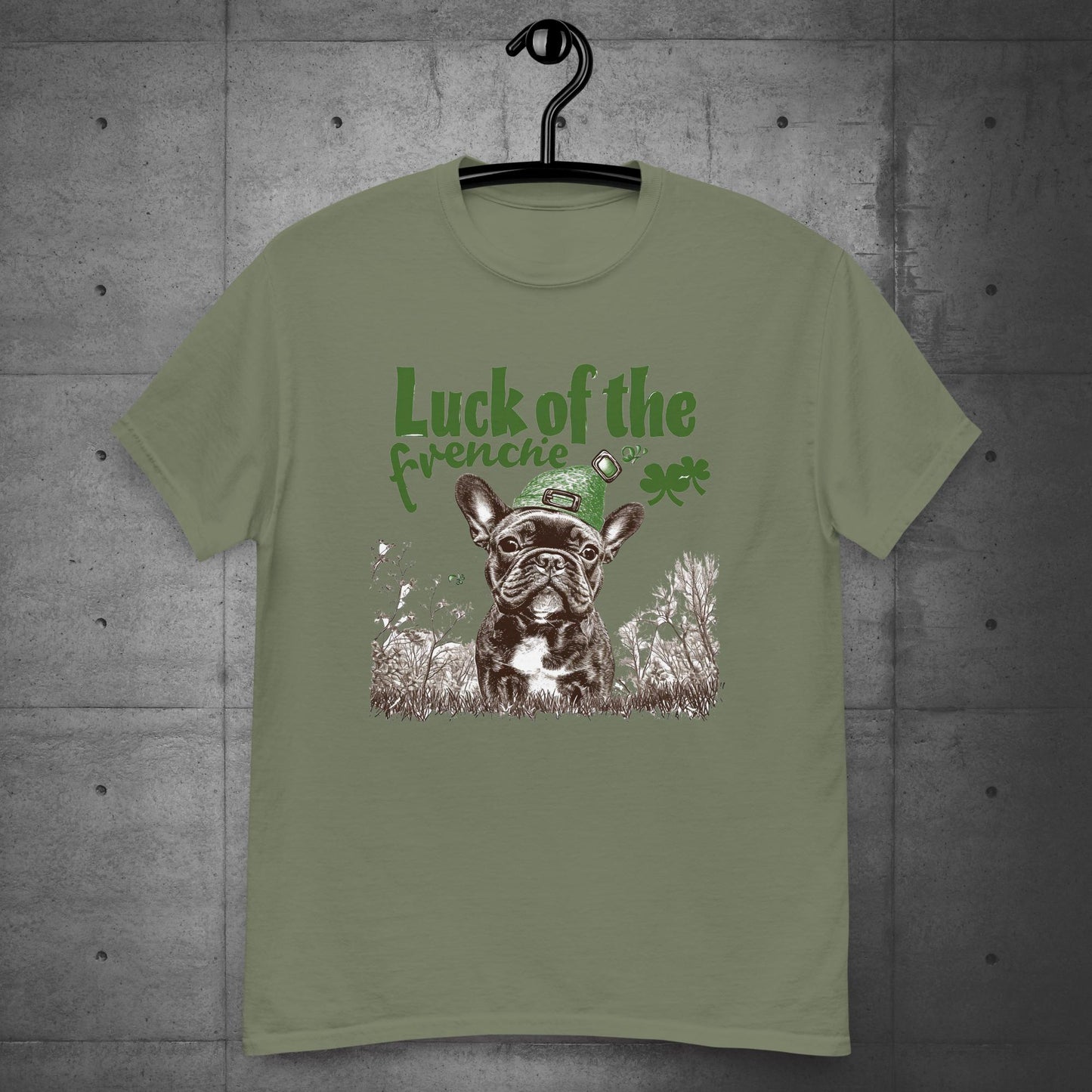 Luck of the Paw-rish Frenchie Unisex T-shirt