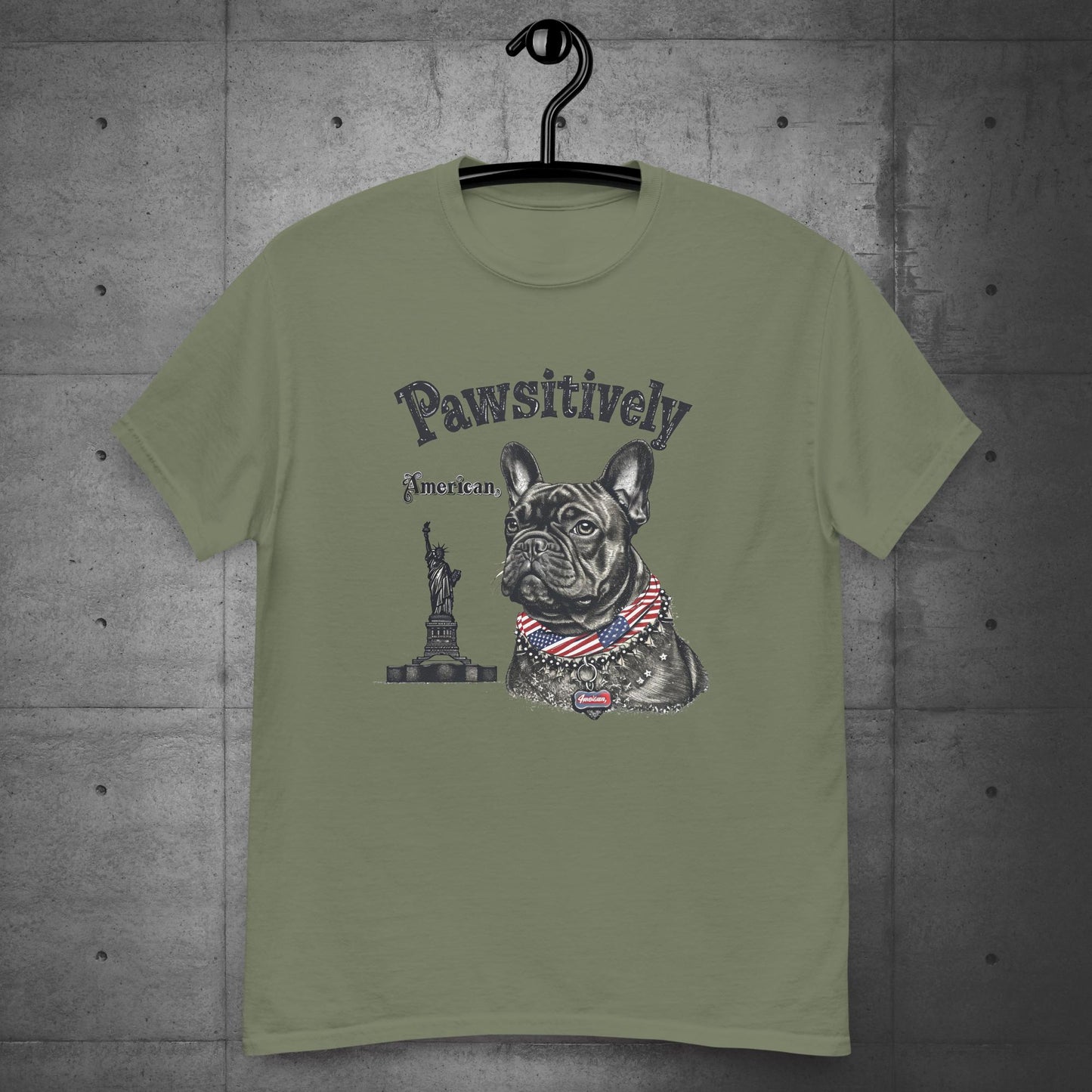 "Pawsitively American" French Bulldog - Unisex T-Shirt