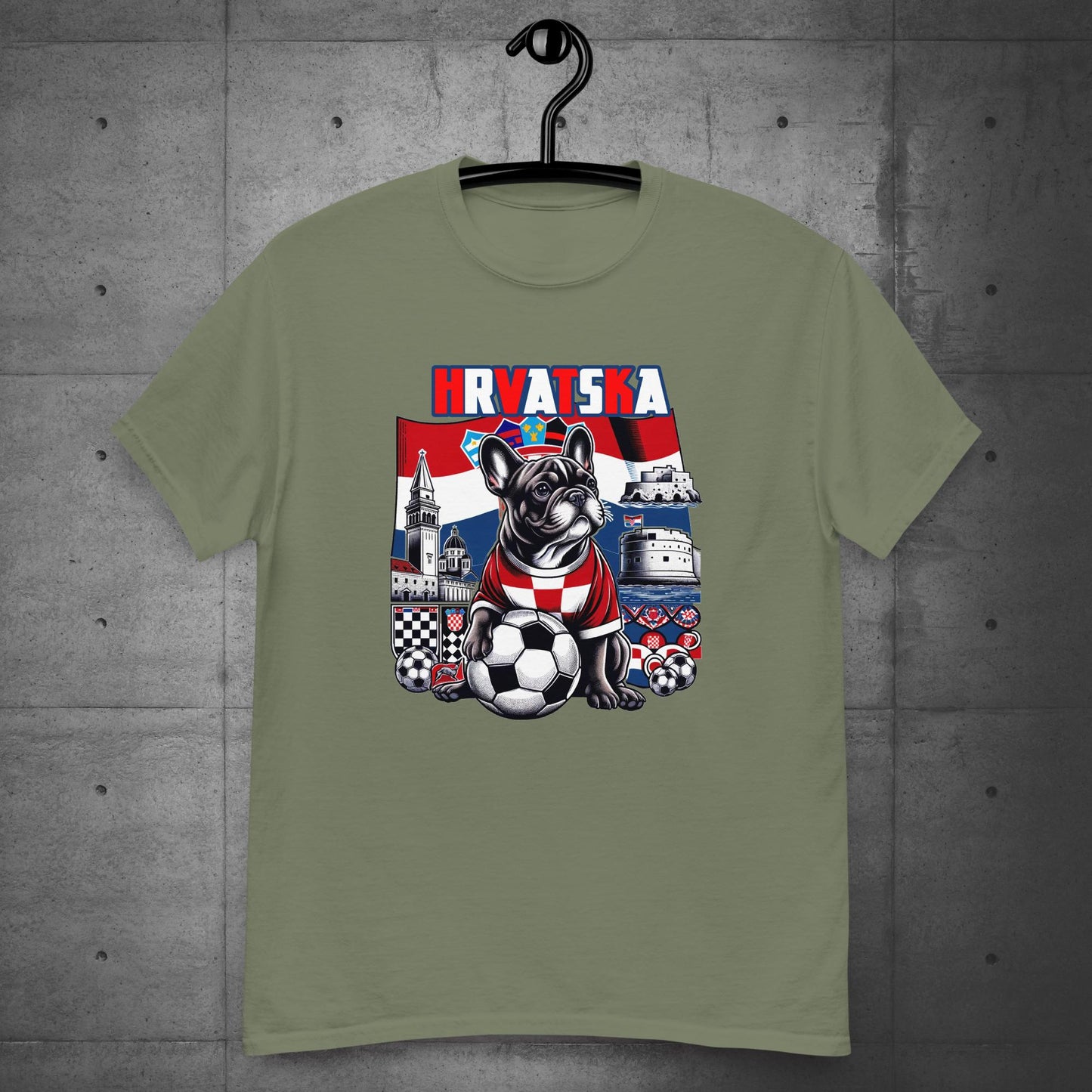 Frenchie Croatia Football Fan Unisex T-Shirt - Frenchie Emporium