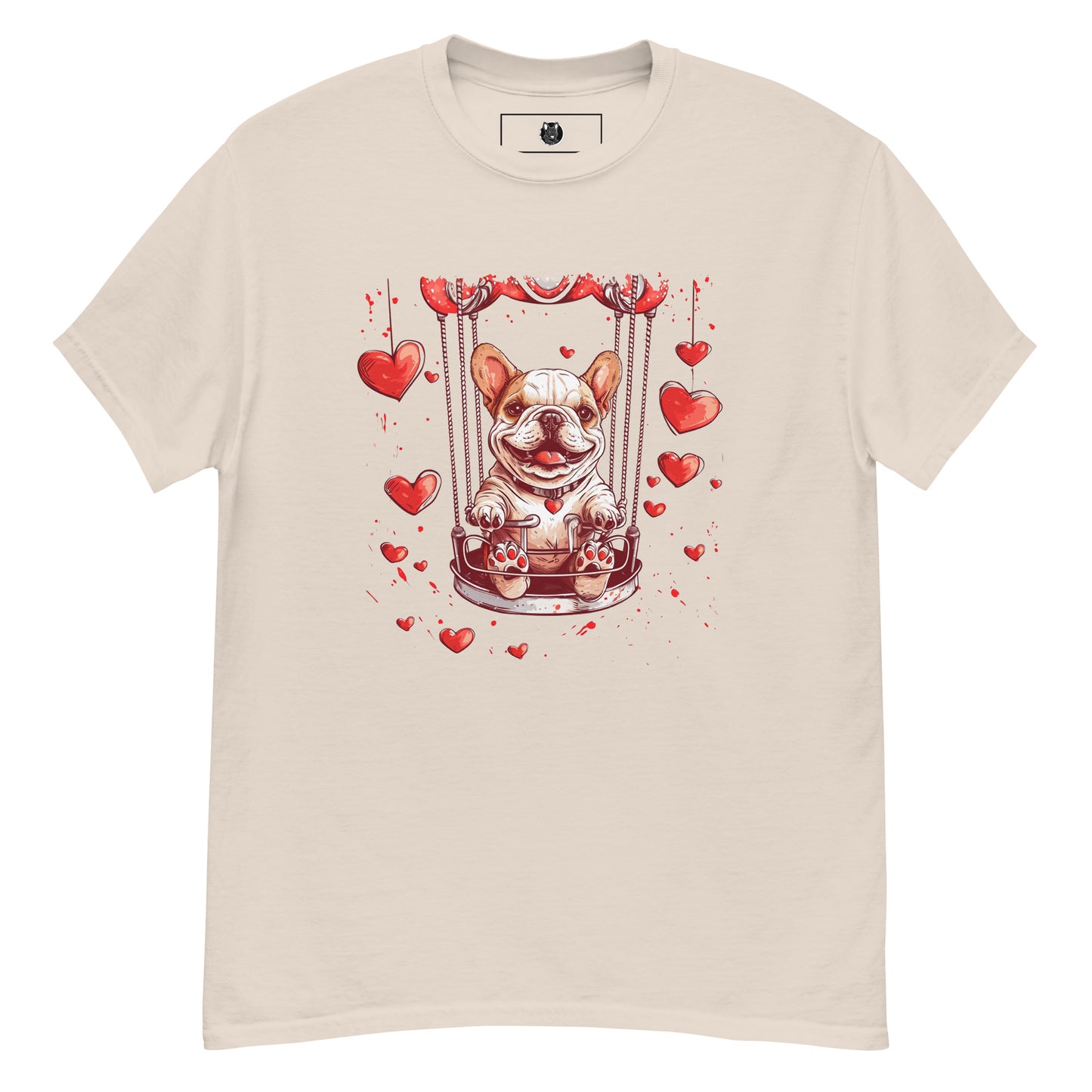 "Swinging Hearts" Unisex T-Shirt - Frenchie Emporium