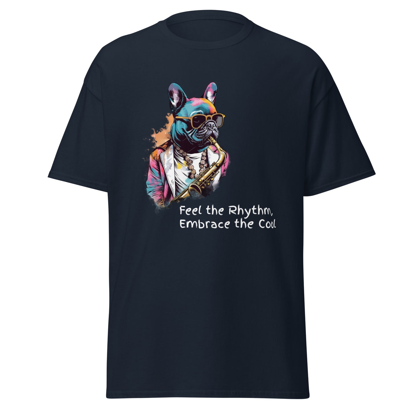 Jazzy Frenchie Saxophonist T-Shirt