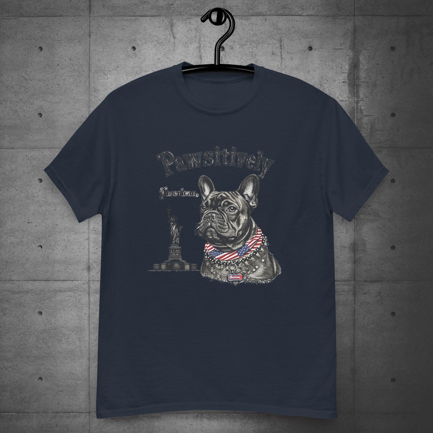 "Pawsitively American" French Bulldog - Unisex T-Shirt