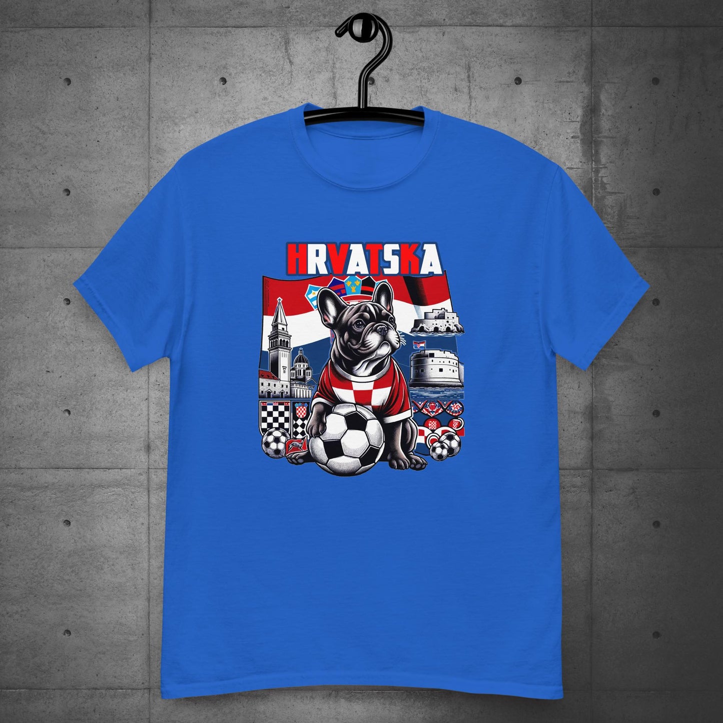 Frenchie Croatia Football Fan Unisex T-Shirt - Frenchie Emporium