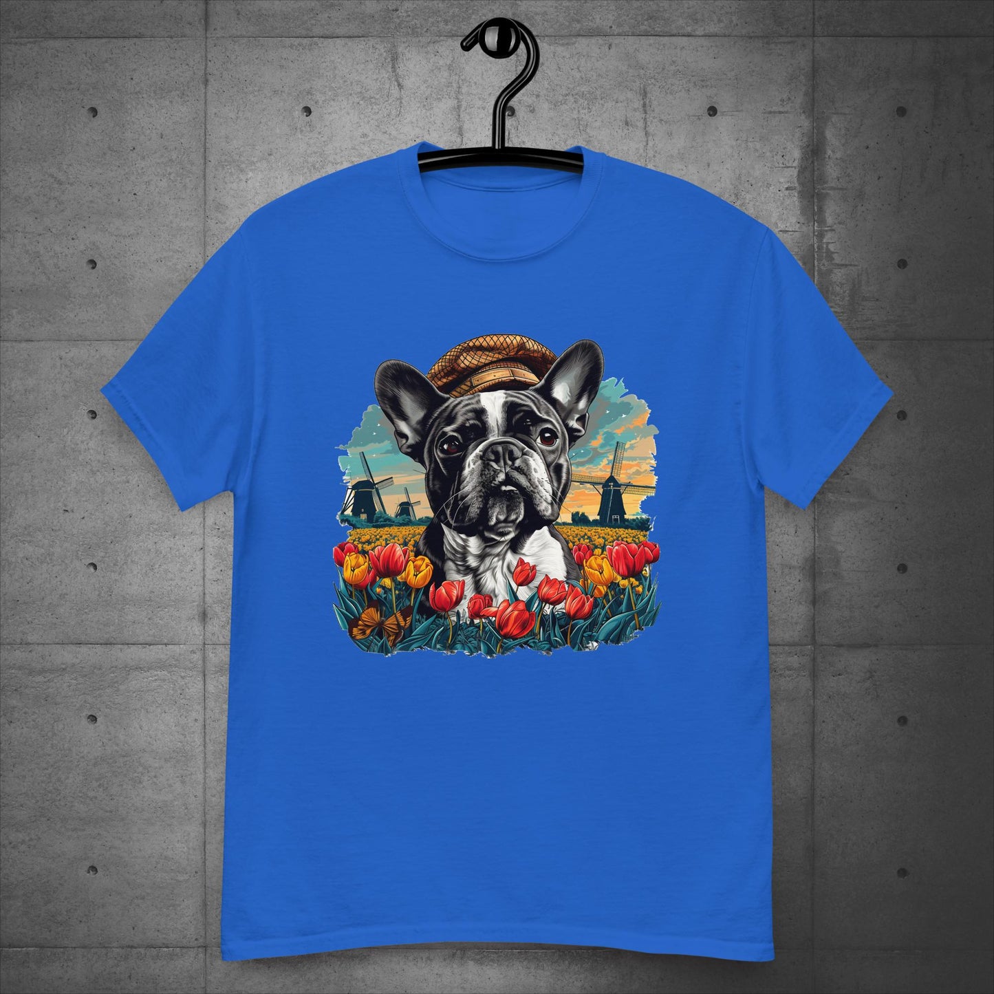 Frenchie vibrant Tulip Field - Unisex T-Shirt