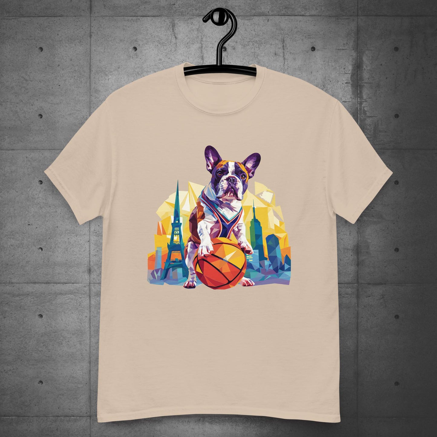 French Bulldog Hoops Hound in the City Unisex T-shirt