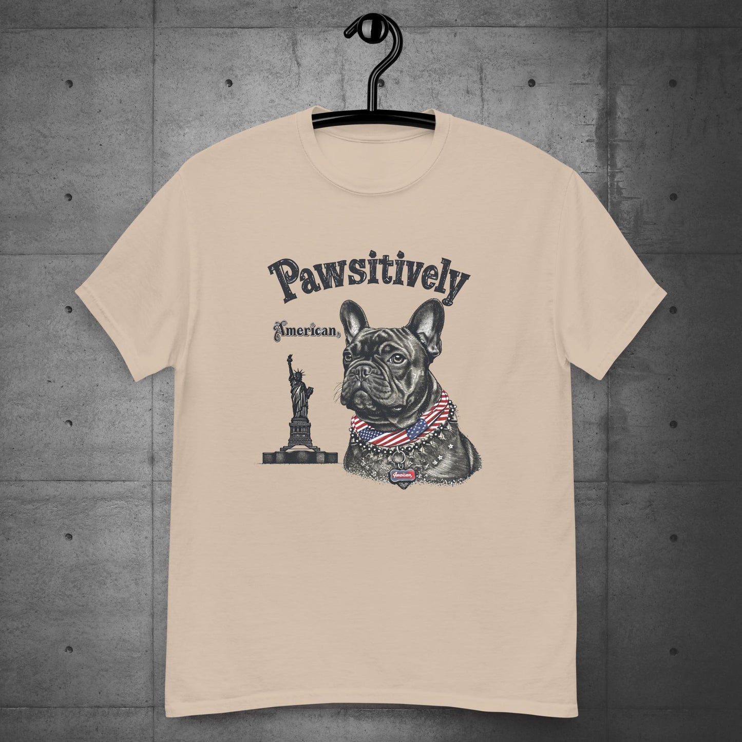 "Pawsitively American" French Bulldog - Unisex T-Shirt