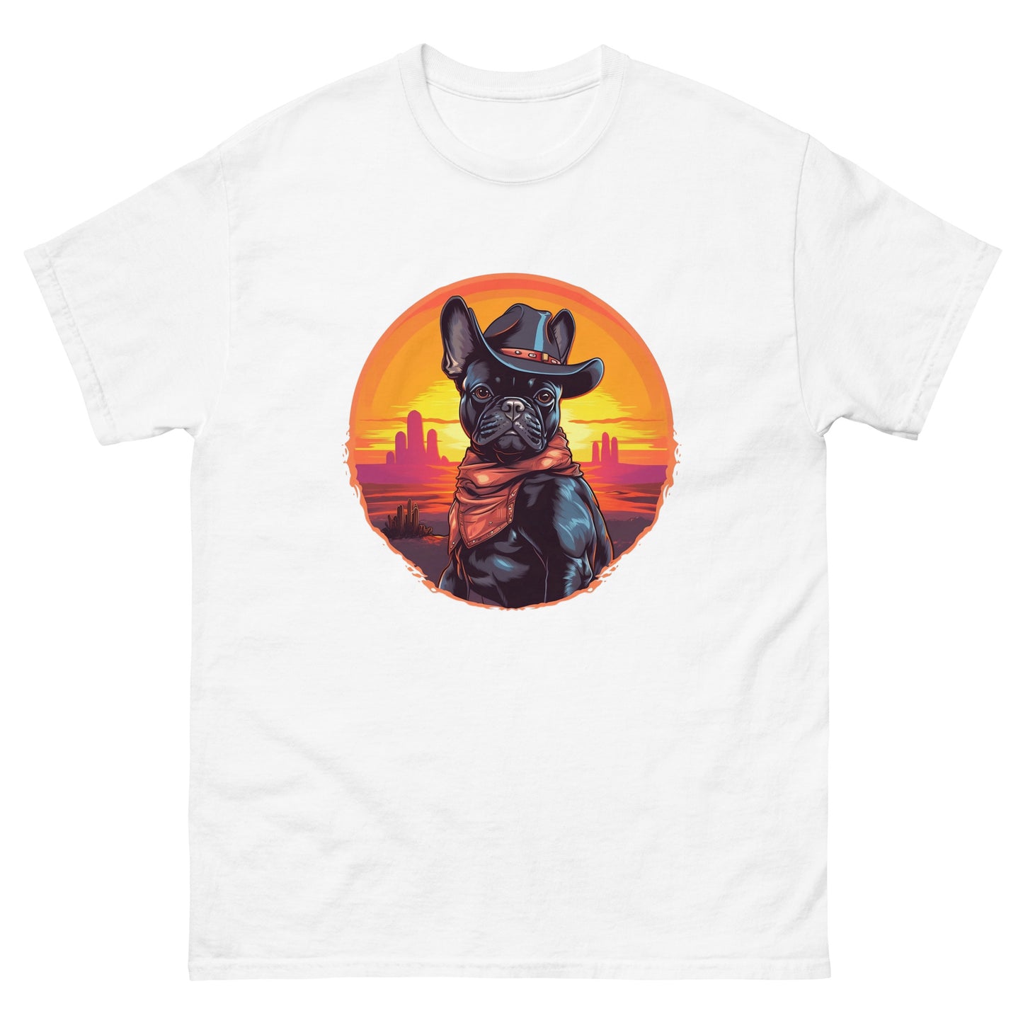 Wild West Cowboy Style Frenchie T-shirt