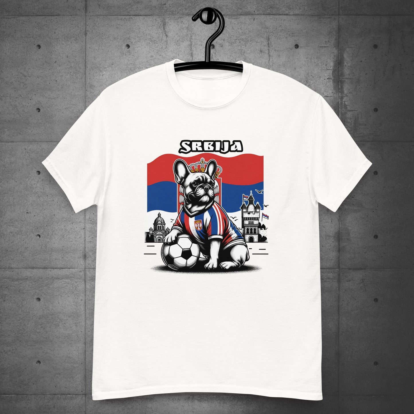 Frenchie Serbia Football Unisex T-Shirt