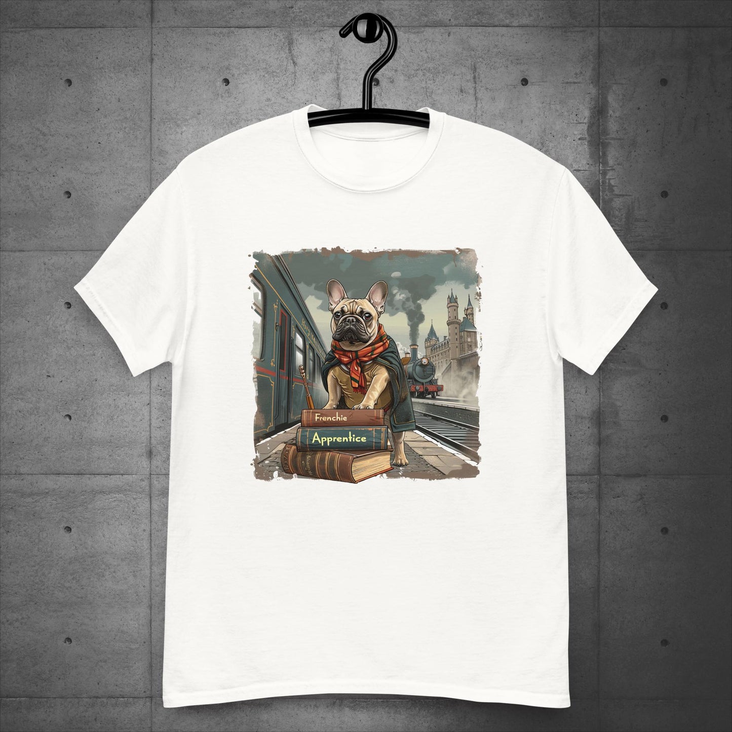 Unisex French Bulldog "Train to Wizardry" T-Shirt