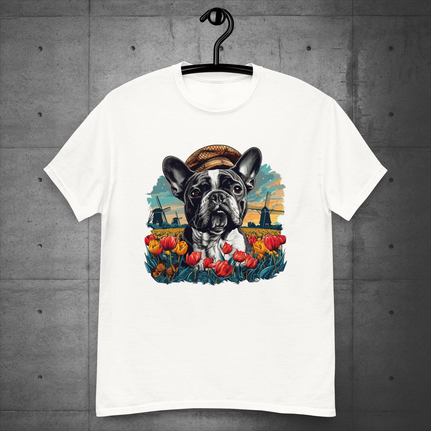 Frenchie vibrant Tulip Field - Unisex T-Shirt