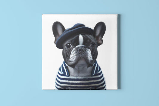 Bonjour Bulldog Canvas