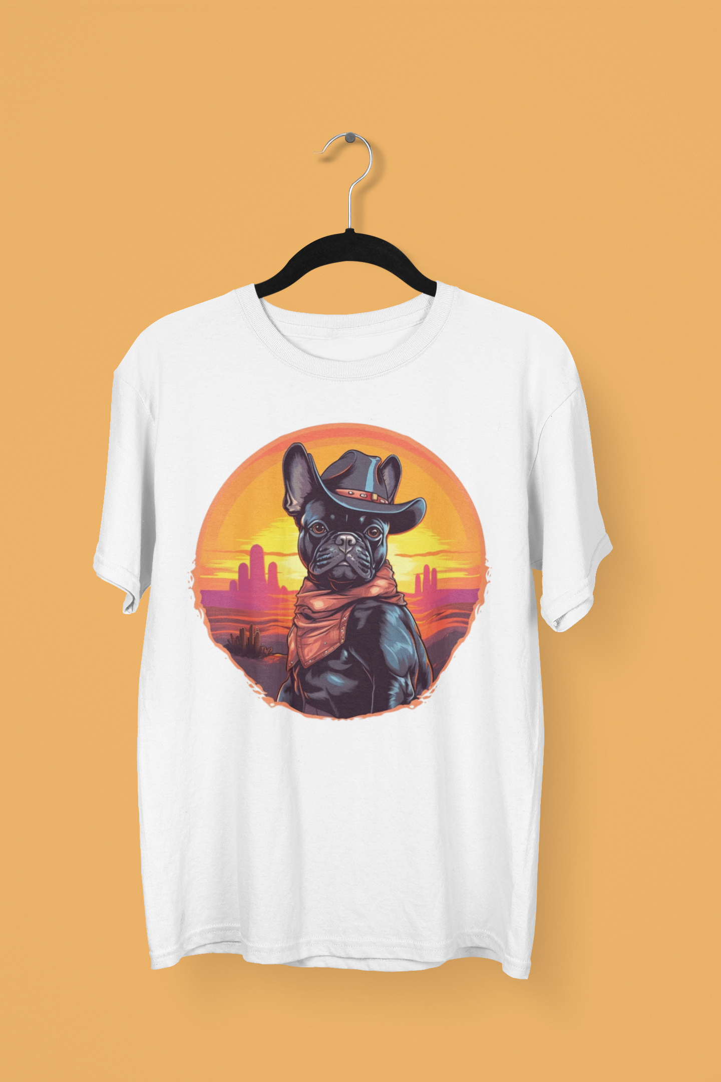 Wild West Cowboy Style Frenchie T-shirt