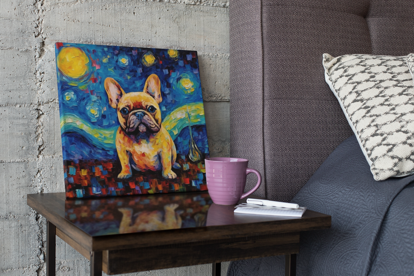 Frenchie Twilight Reverie - Canvas