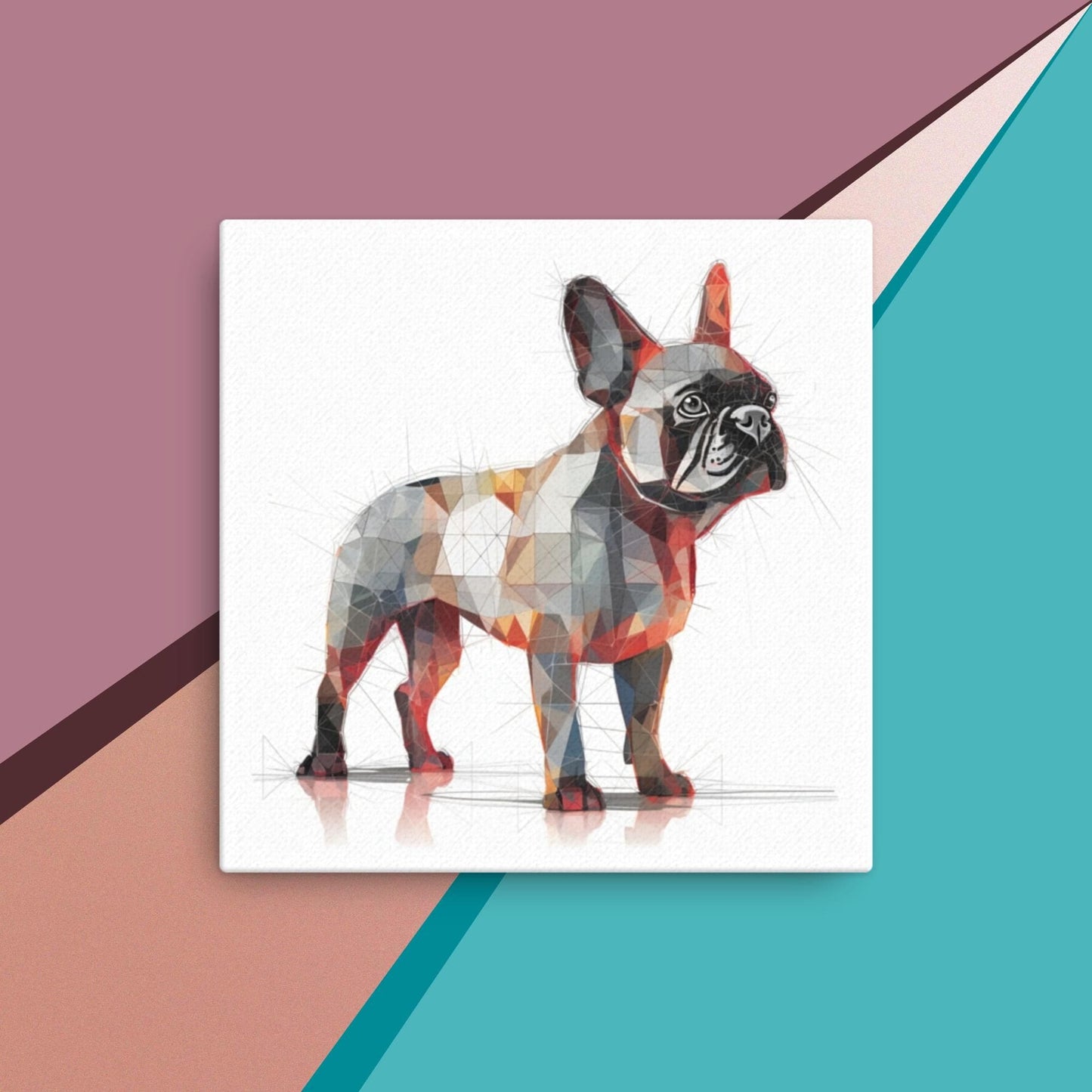 Vivacious Frenchie-Abstract French Bulldog Canvas