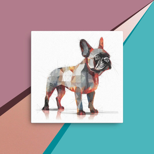 Vivacious Frenchie-Abstract French Bulldog Canvas