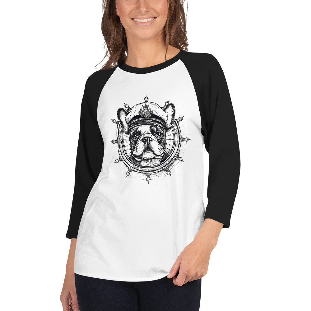 Captain French Bulldog Long Sleeve T-shirt Unisex