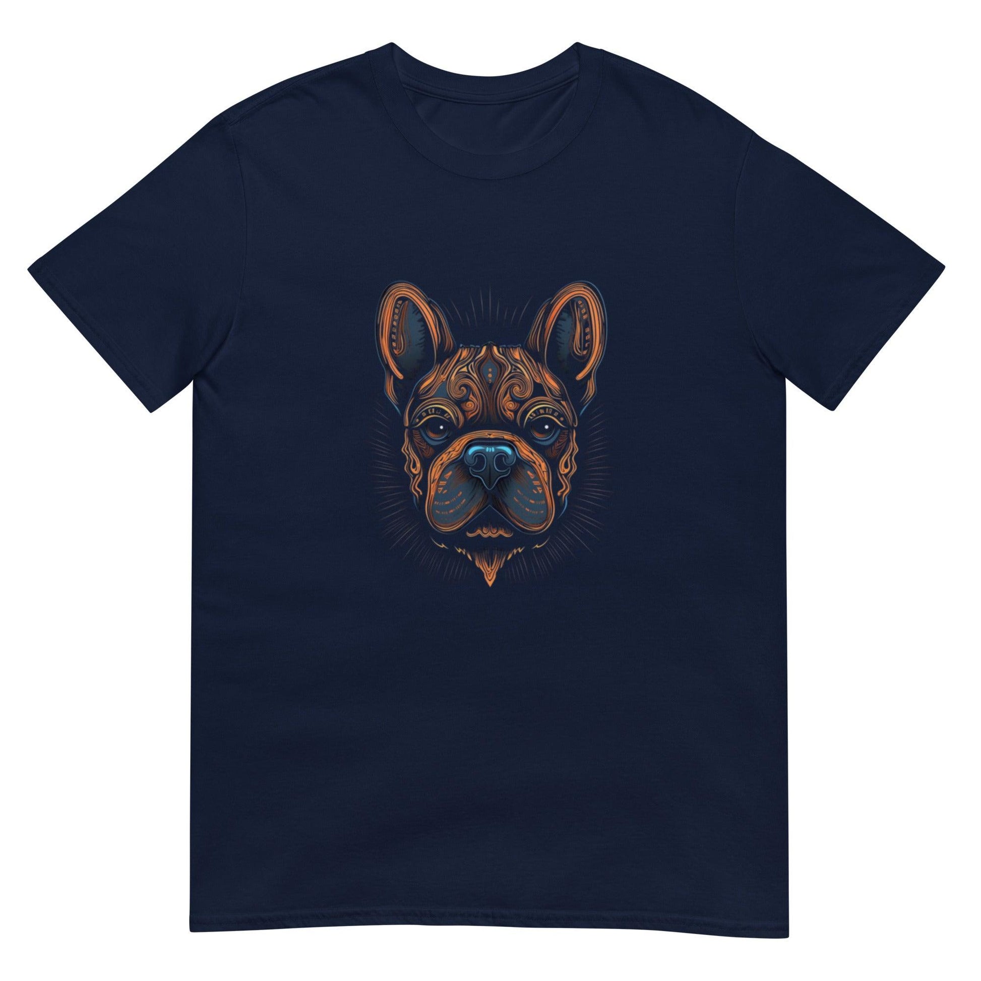 Indigo French Bulldog Short-Sleeve Unisex T-Shirt - Frenchie Emporium