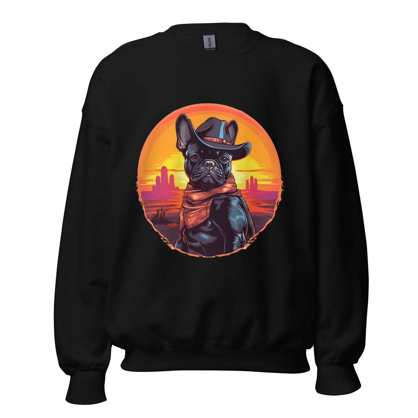 Wild West Cowboy Style Frenchie Unisex Sweater