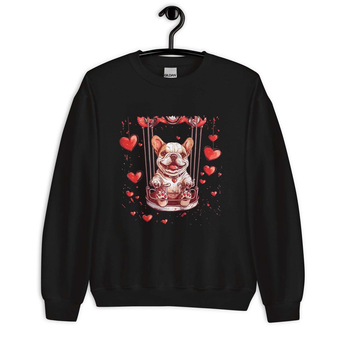 "Swinging Hearts" Unisex Sweatshirt - Frenchie Emporium