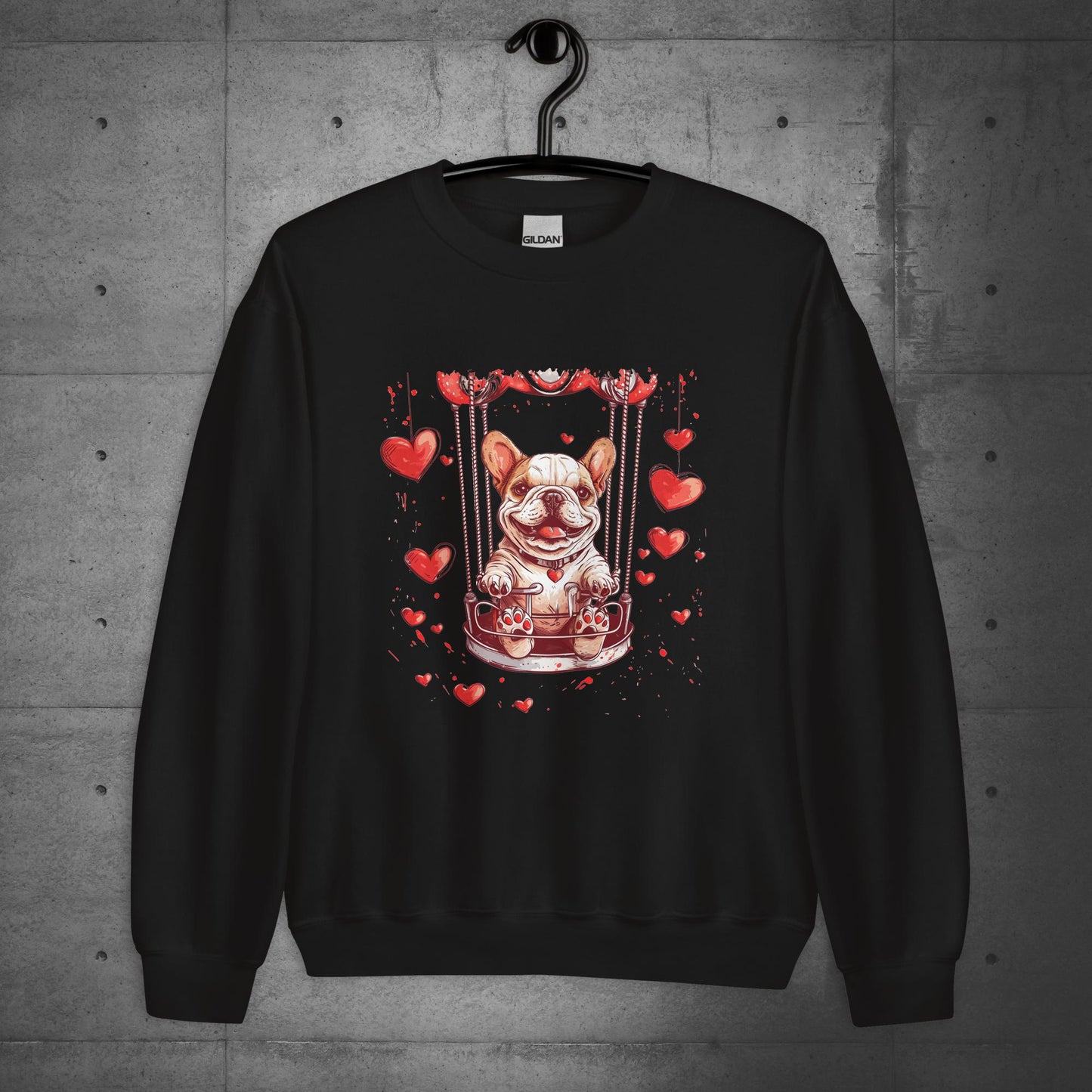 "Swinging Hearts" Unisex Sweatshirt - Frenchie Emporium