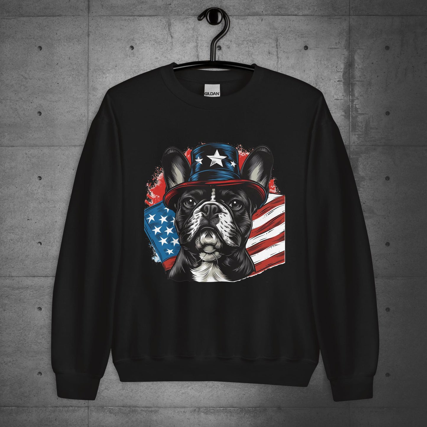 Frenchie American Patriot Unisex Sweatshirt