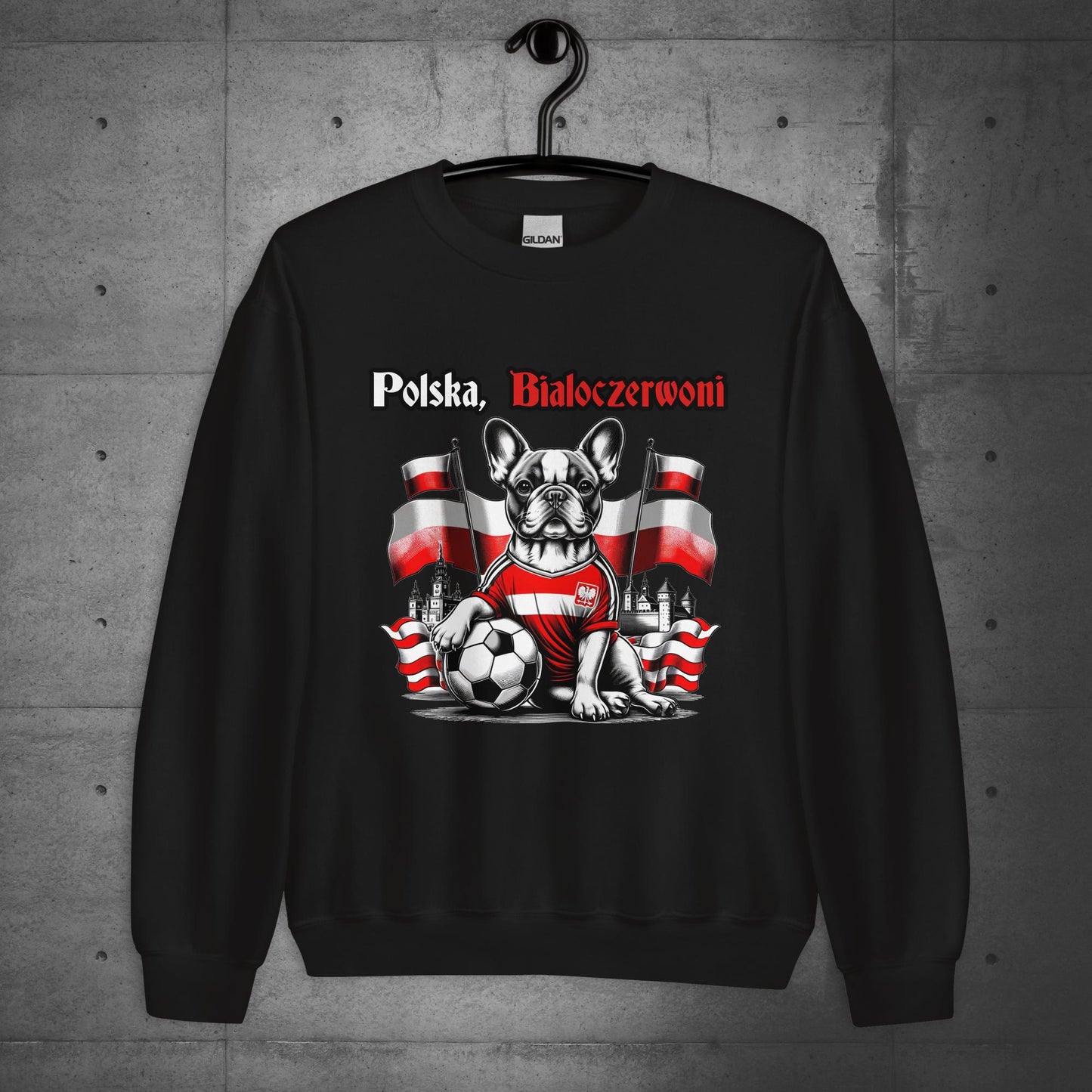 Frenchie Polish Football Unisex Sweater- Polska Bialoczerwoni - Frenchie Emporium