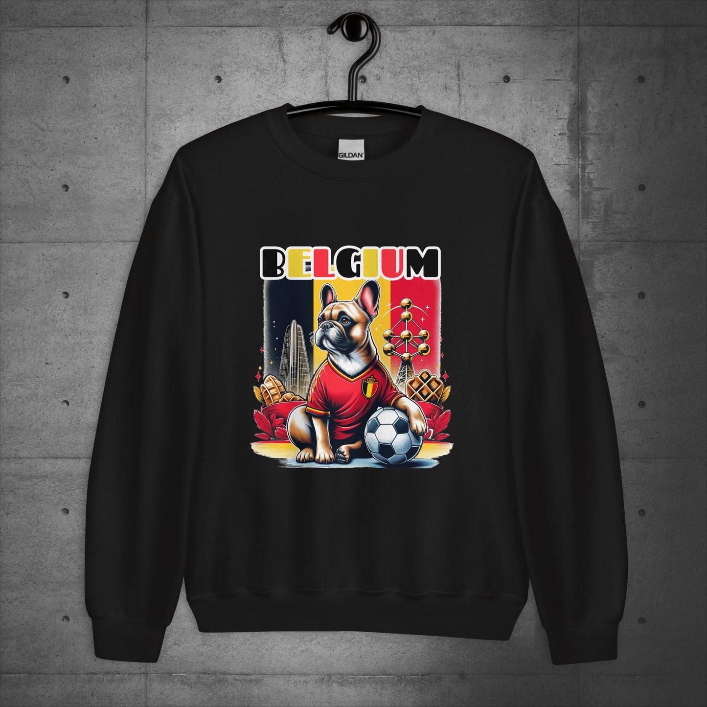 Frenchie Belgium Football Fan - Unisex Sweater / Sweatshirt