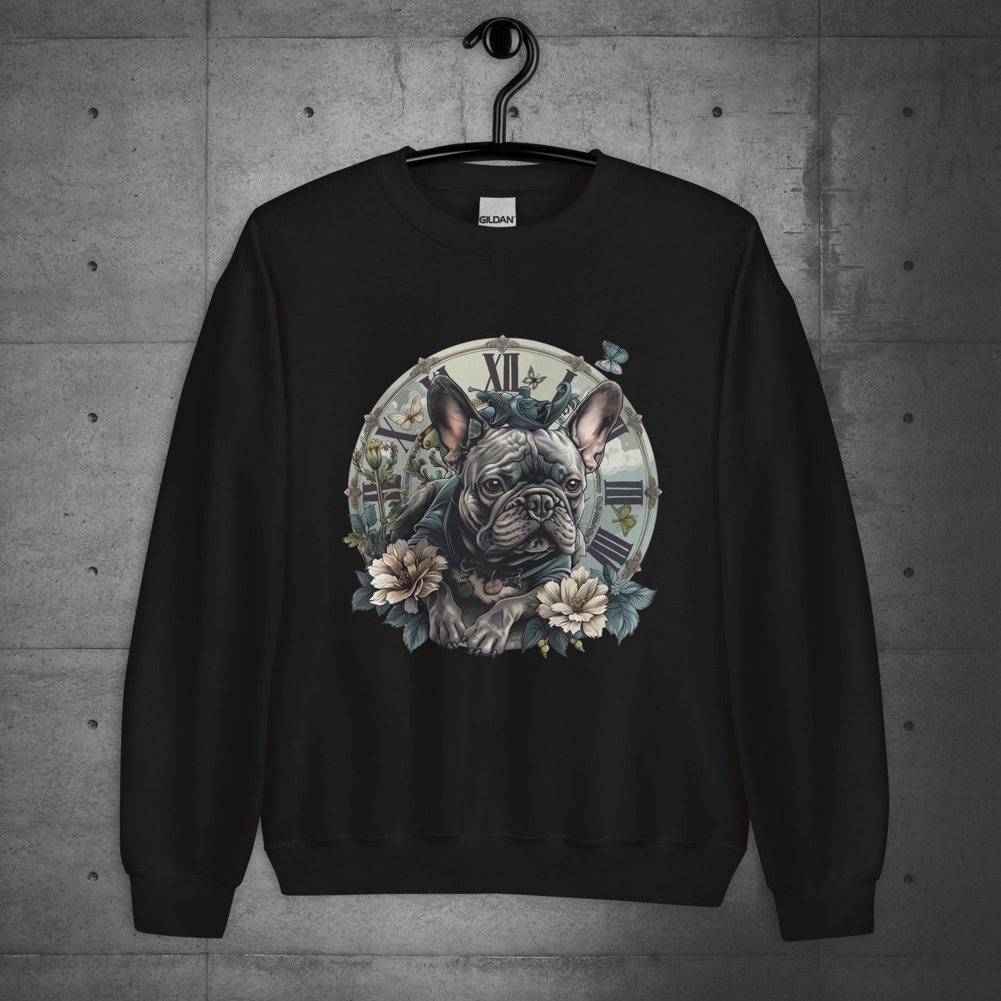 "Clockwatcher's Wonderland" Frenchie - Unisex Sweater