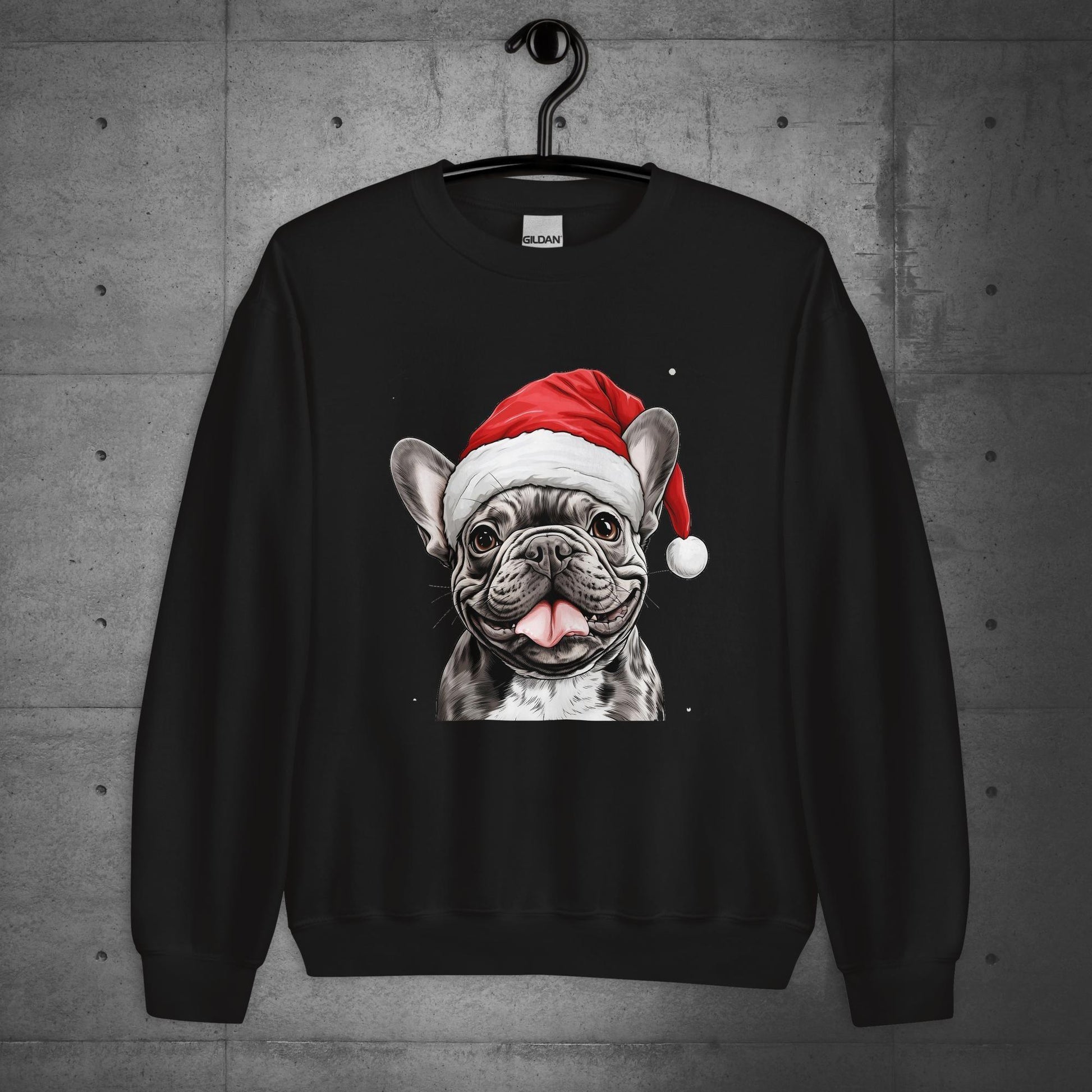 French Bulldog "Santa Paw" - Unisex Christmas Sweater/Sweatshirt - Frenchie Emporium