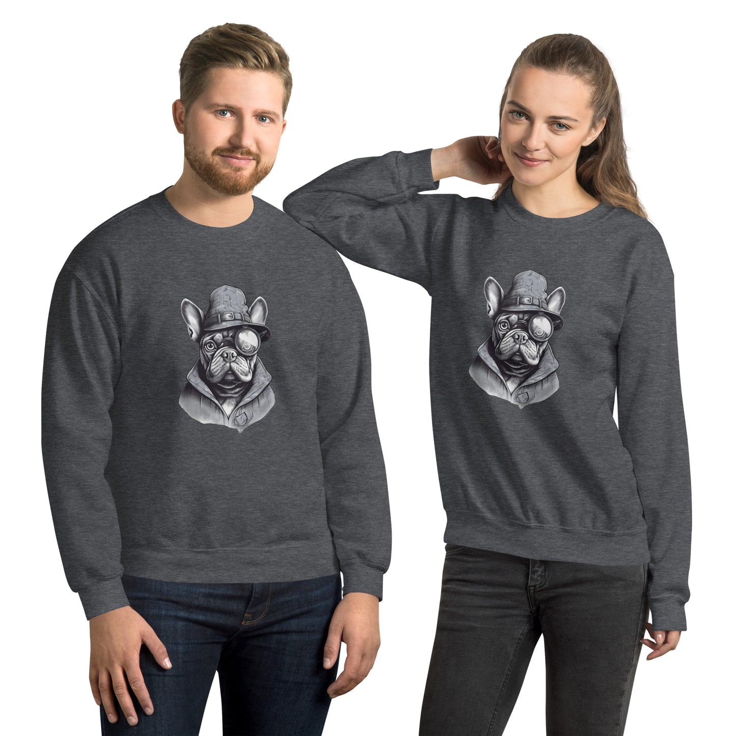 Frenchie Monocle Sweater: Stylish Canine Fashion with a Touch of Sophistication - Frenchie Emporium