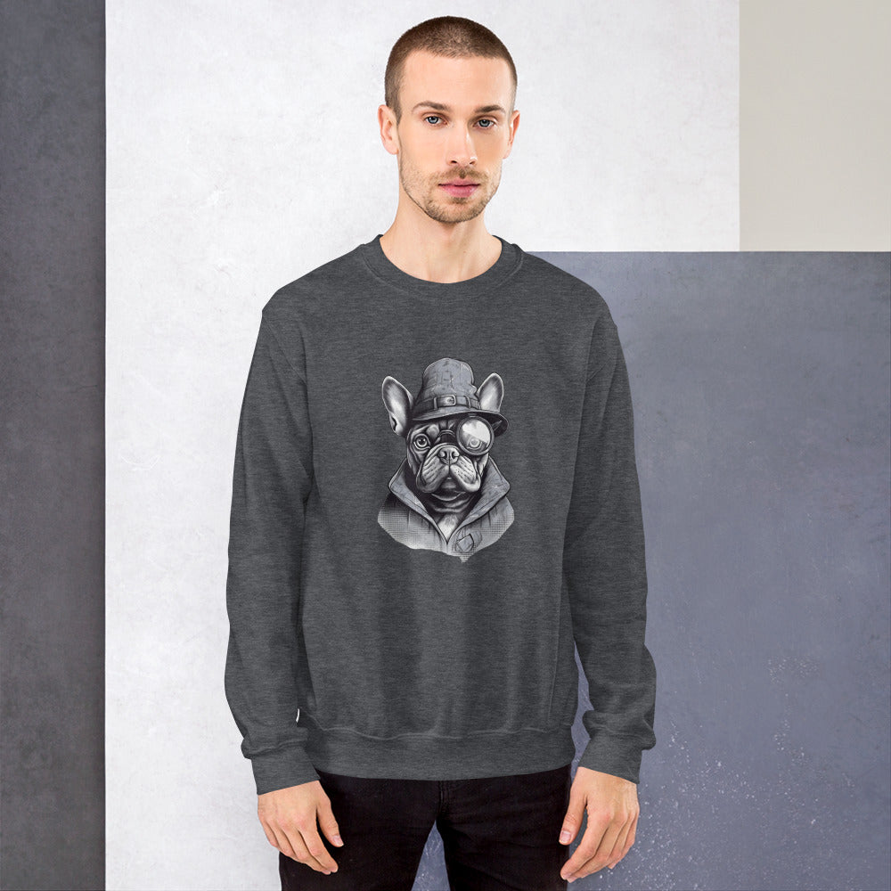 Frenchie Monocle Sweater: Stylish Canine Fashion with a Touch of Sophistication