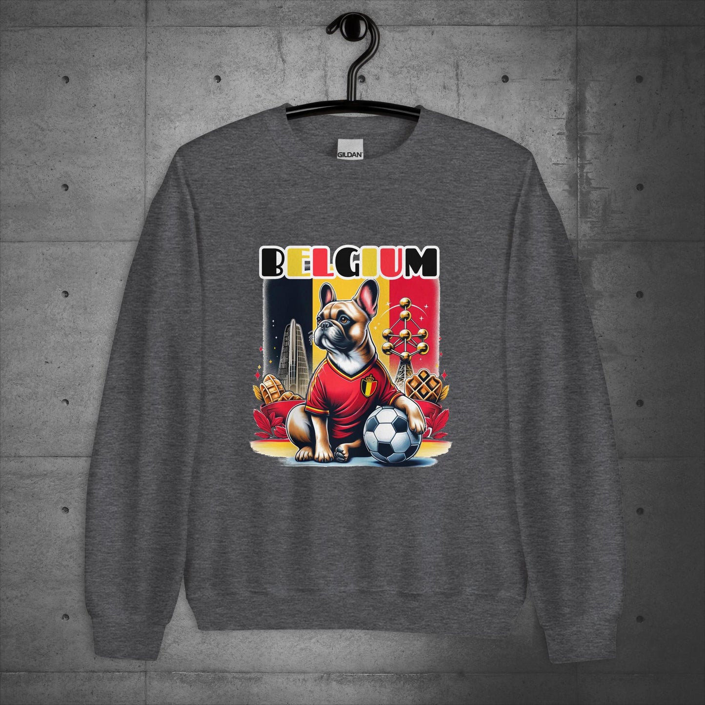 Frenchie Belgium Football Fan - Unisex Sweater / Sweatshirt