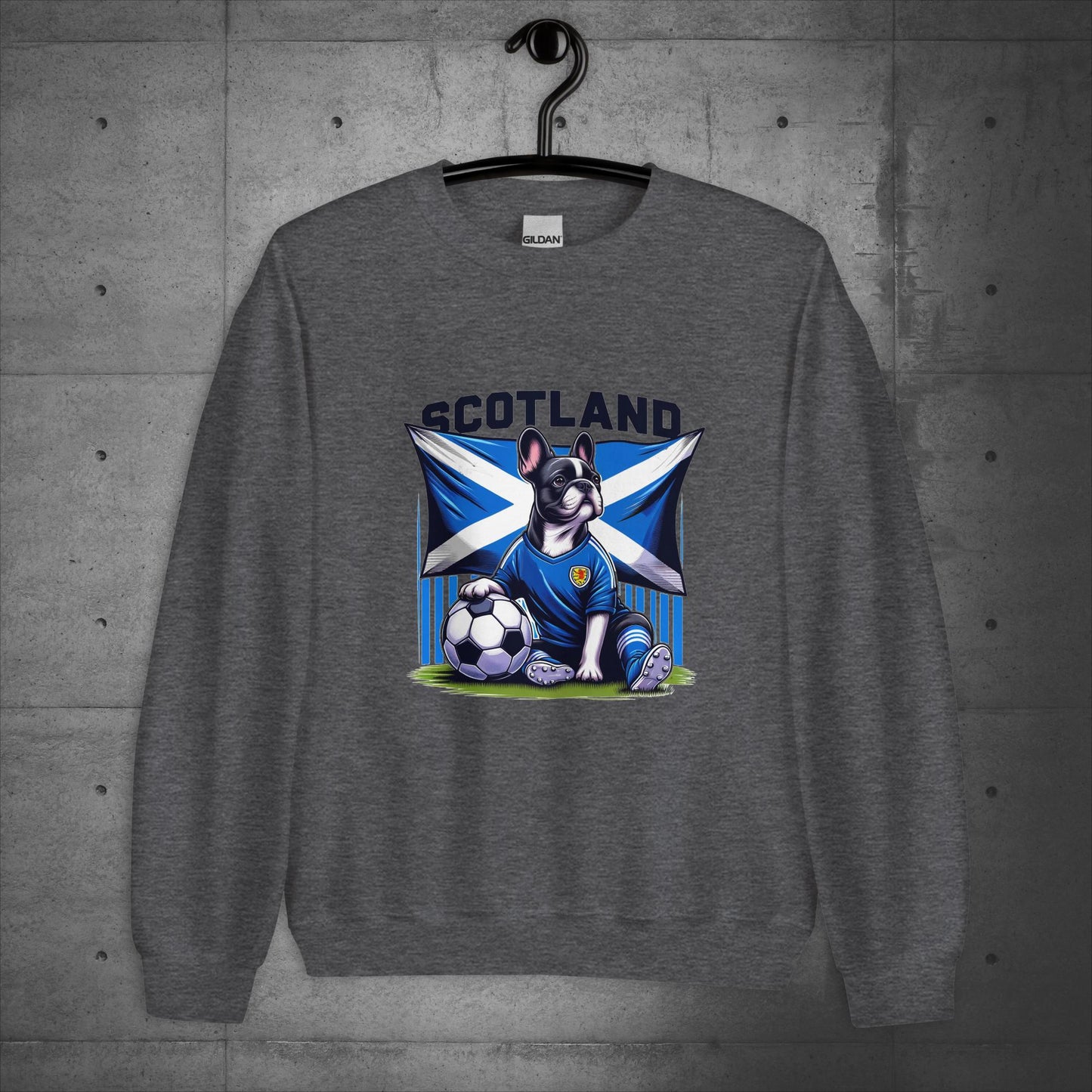 Frenchie Scotland Football Fan - Unisex Sweater / Sweatshirt