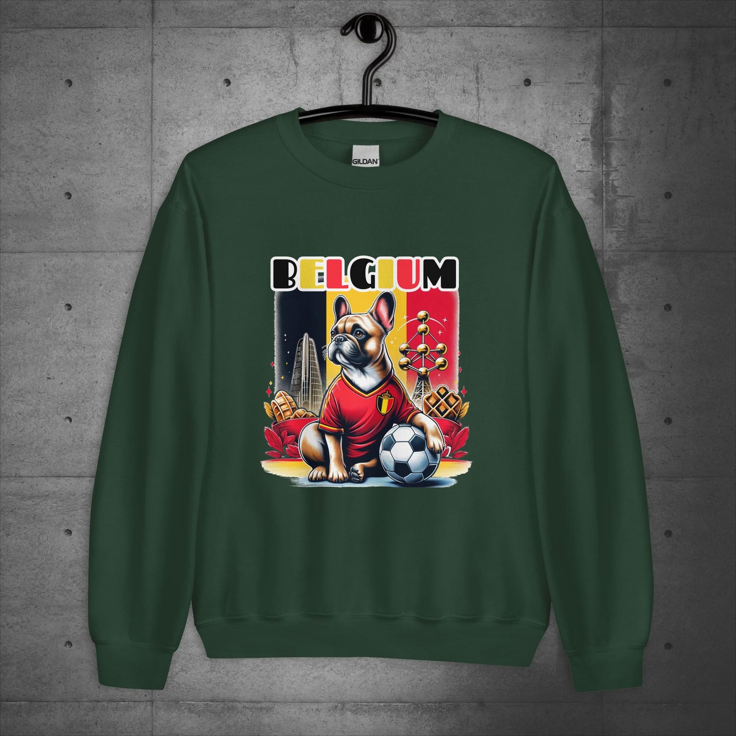 Frenchie Belgium Football Fan - Unisex Sweater / Sweatshirt