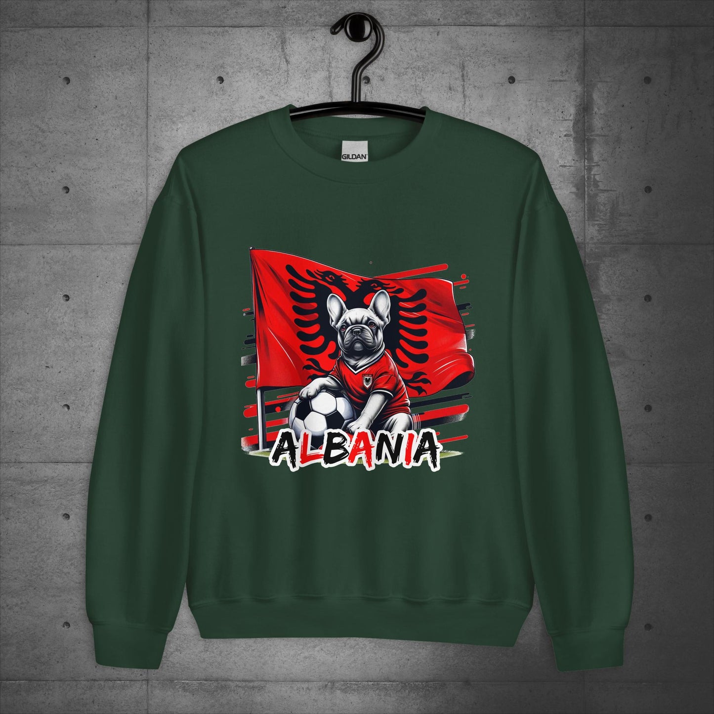 Frenchie Albania Football Fan - Unisex Sweater / Sweatshirt - Frenchie Emporium