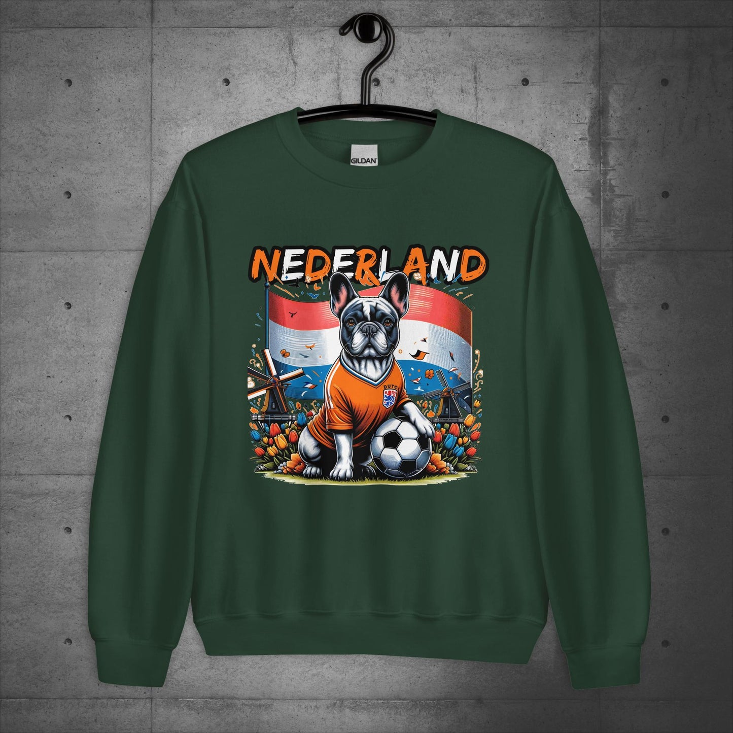 Frenchie Nederland Football Fan - Unisex Sweater / Sweatshirt