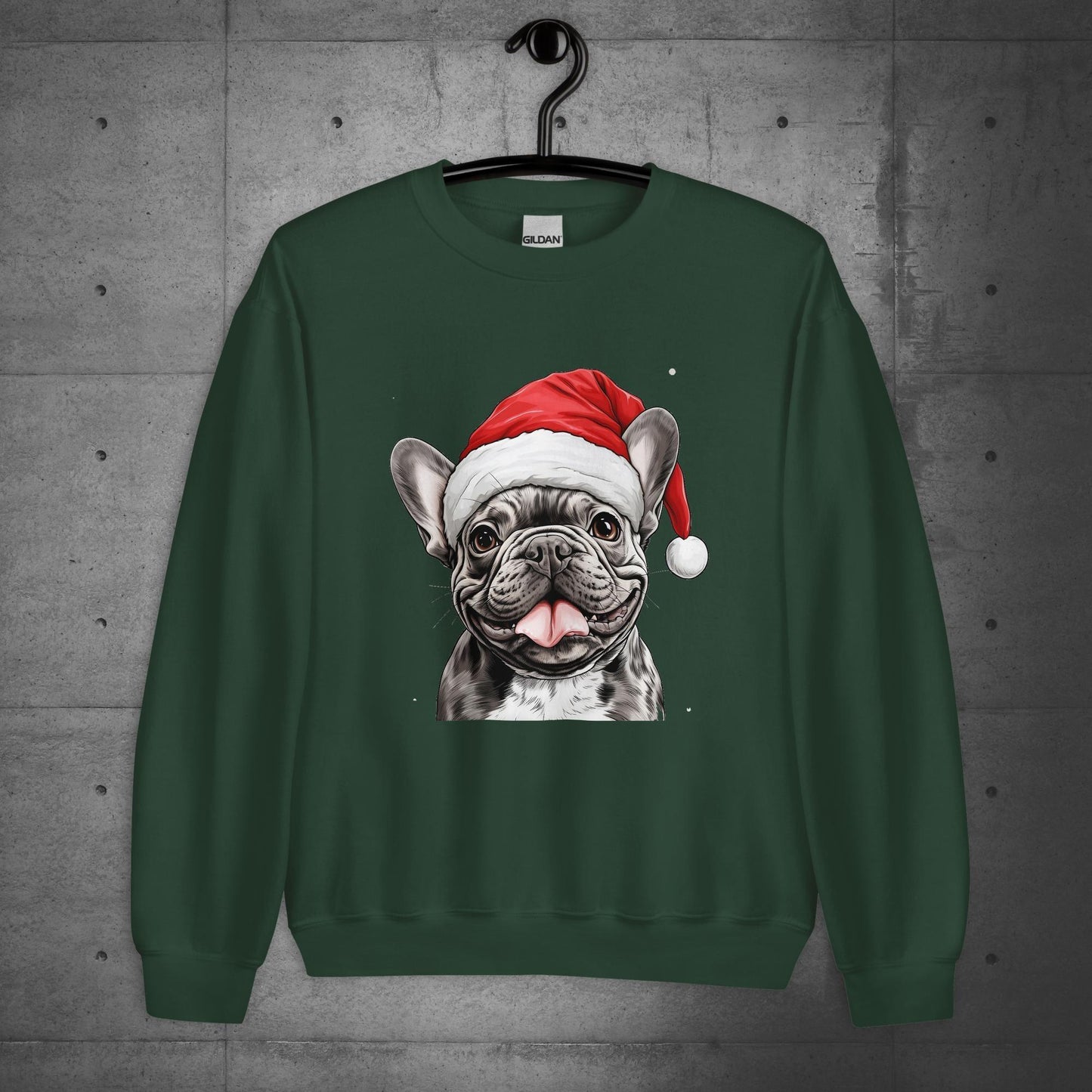 French Bulldog "Santa Paw" - Unisex Christmas Sweater/Sweatshirt - Frenchie Emporium