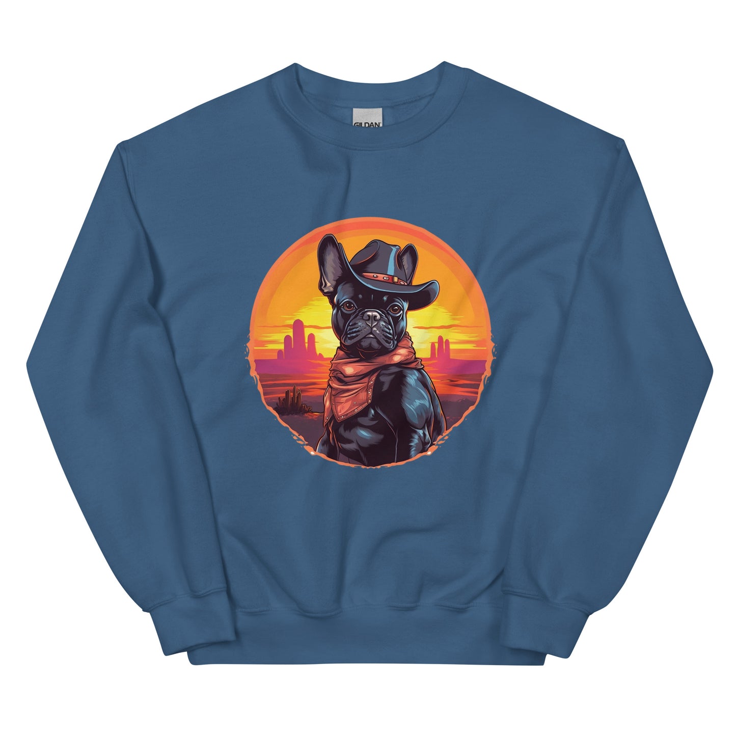 Wild West Cowboy Style Frenchie Unisex Sweater