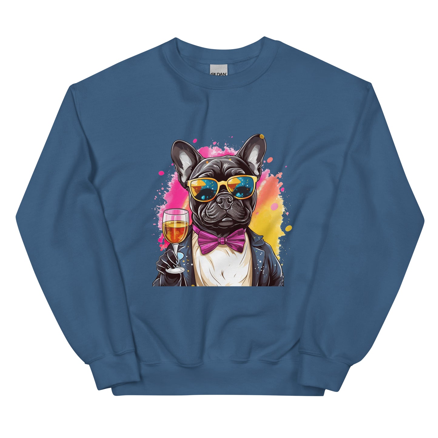 "Champagne Chic Frenchie" - Unisex Sweatshirt