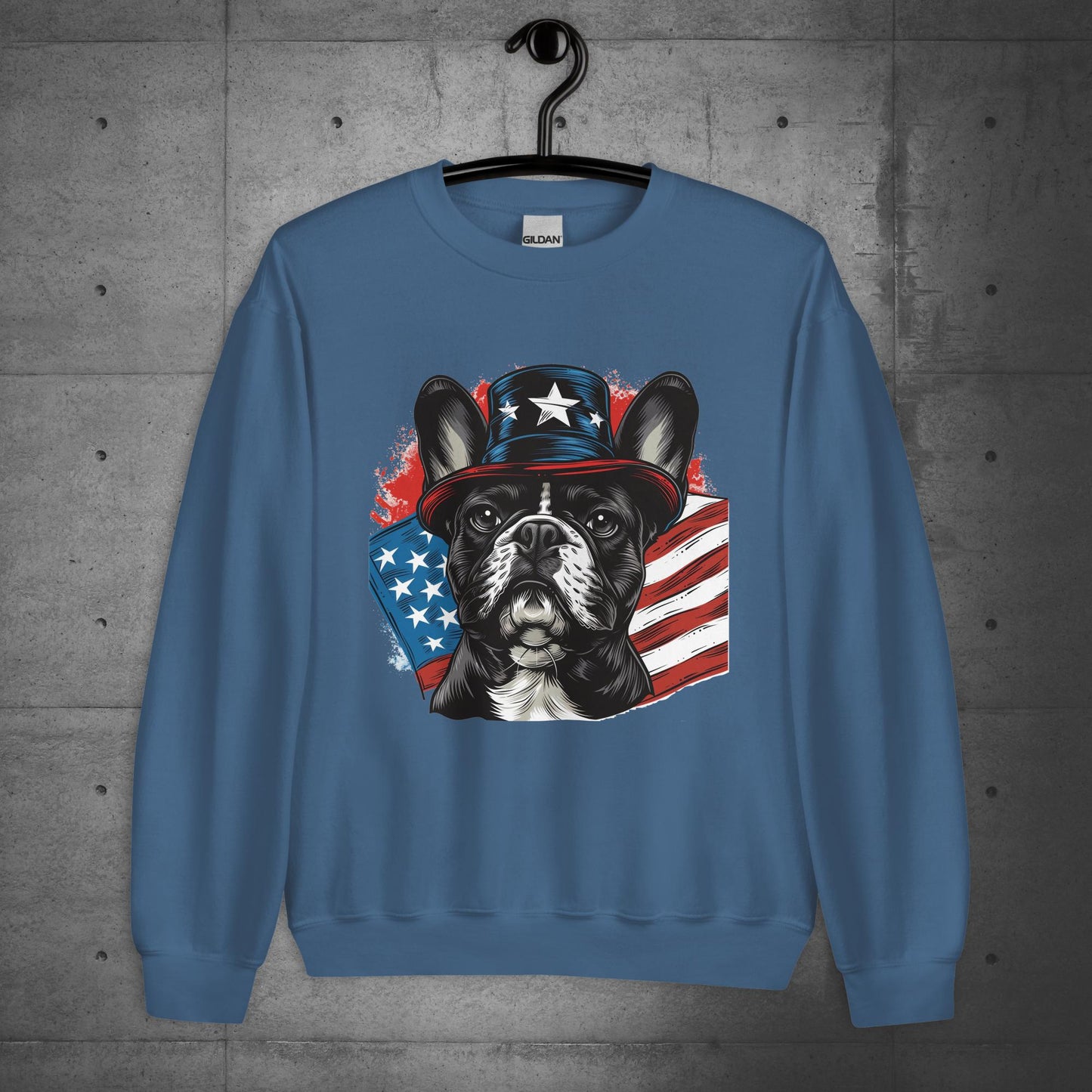 Frenchie American Patriot Unisex Sweatshirt