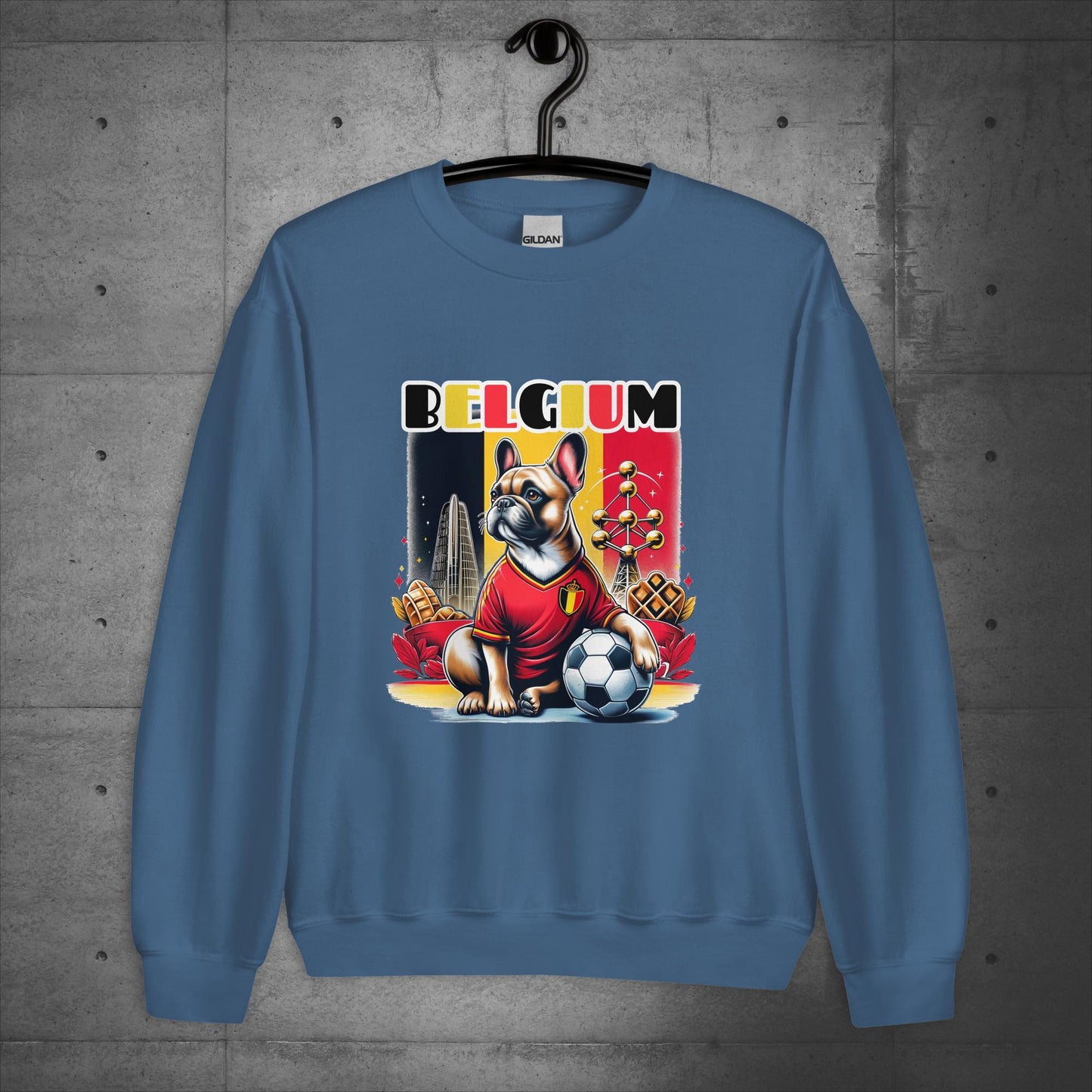 Frenchie Belgium Football Fan - Unisex Sweater / Sweatshirt - Frenchie Emporium