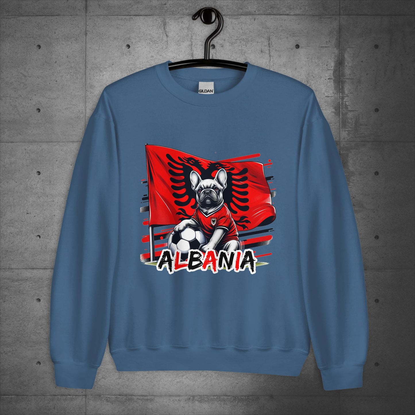 Frenchie Albania Football Fan - Unisex Sweater / Sweatshirt - Frenchie Emporium