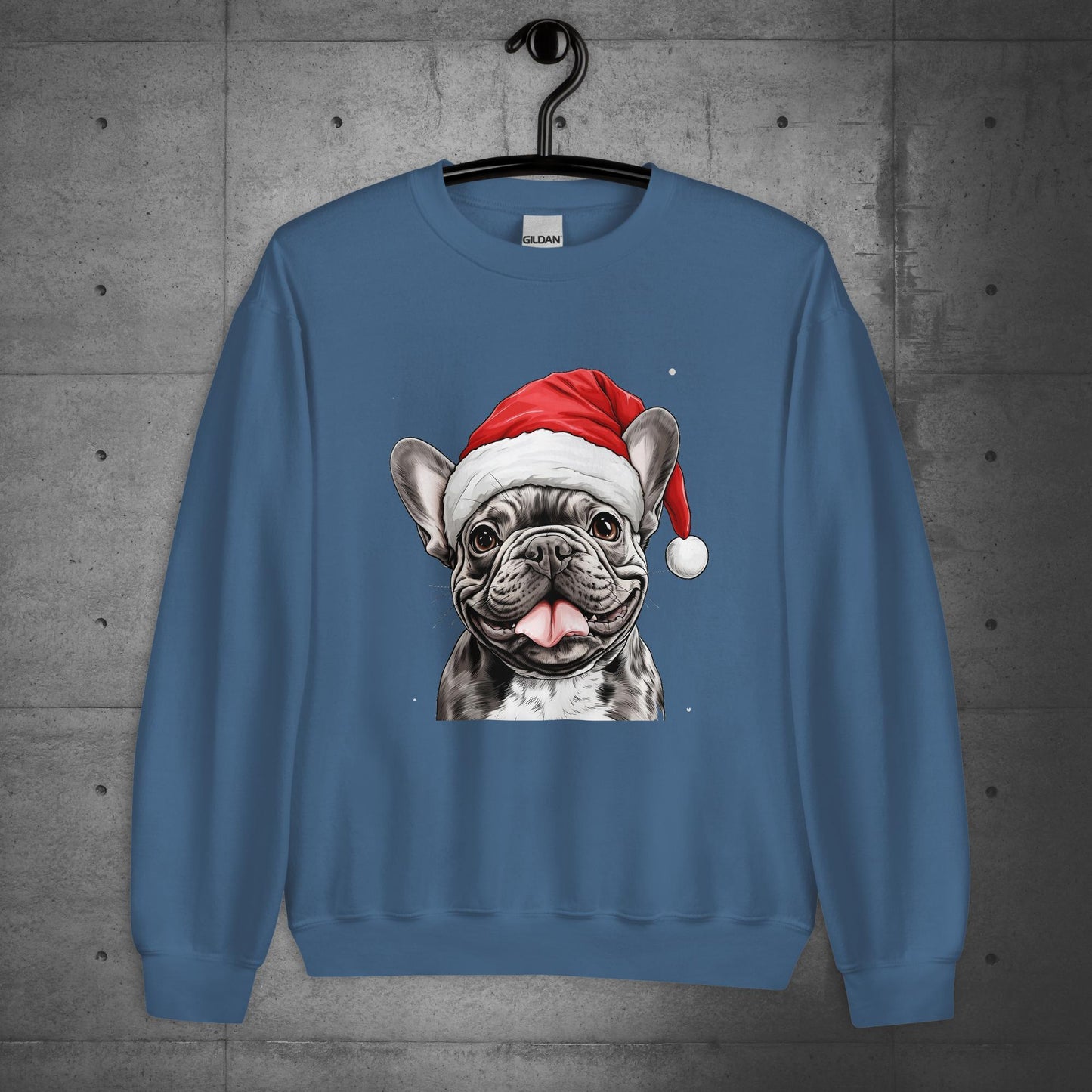 French Bulldog "Santa Paw" - Unisex Christmas Sweater/Sweatshirt - Frenchie Emporium