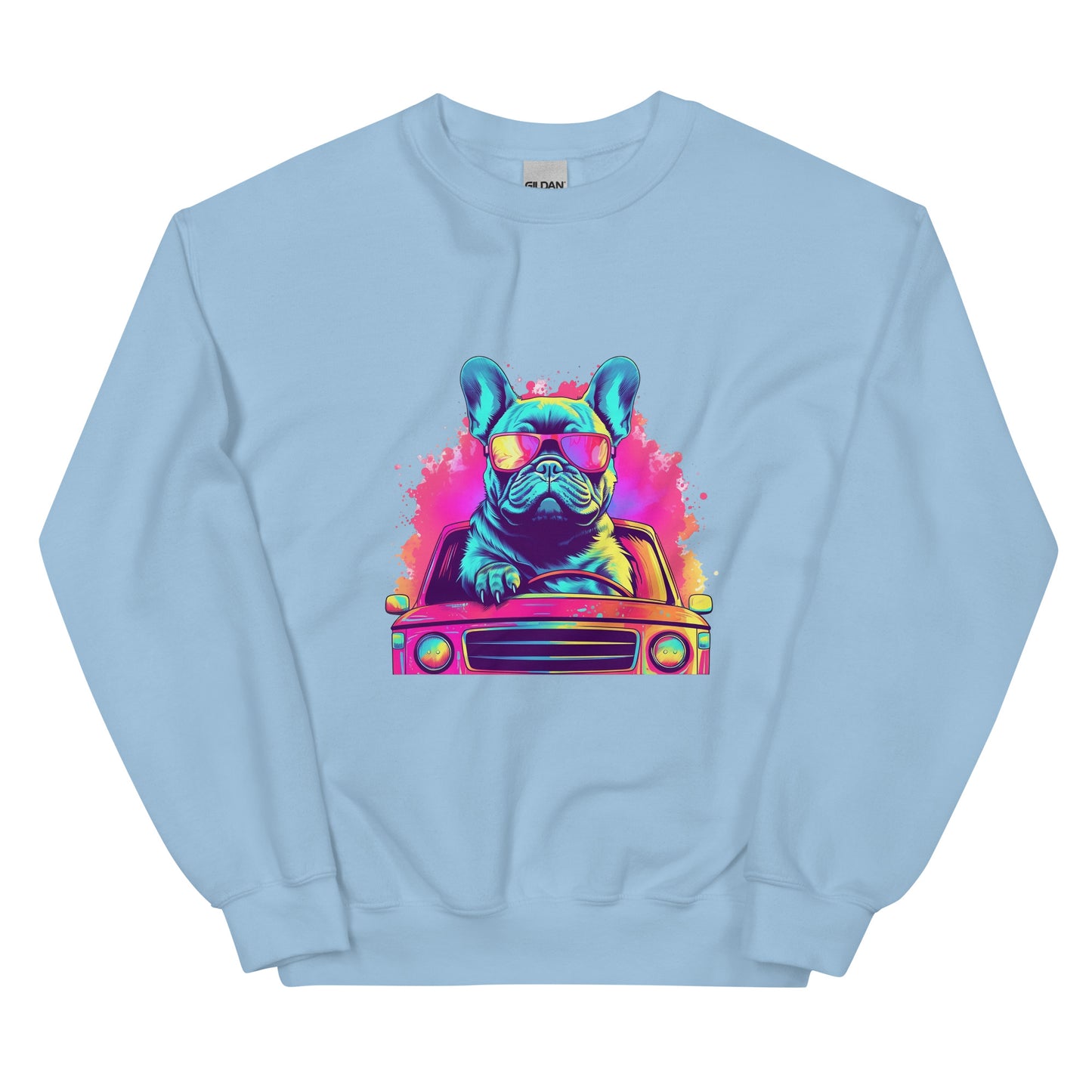 Cruisin' Canines: French Bulldog on Wheels Unisex Sweater