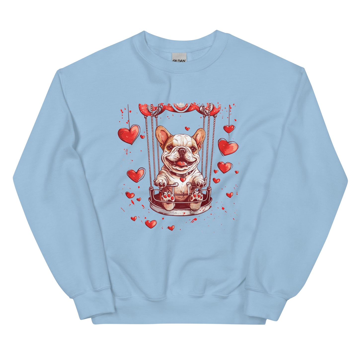 "Swinging Hearts" Unisex Sweatshirt - Frenchie Emporium