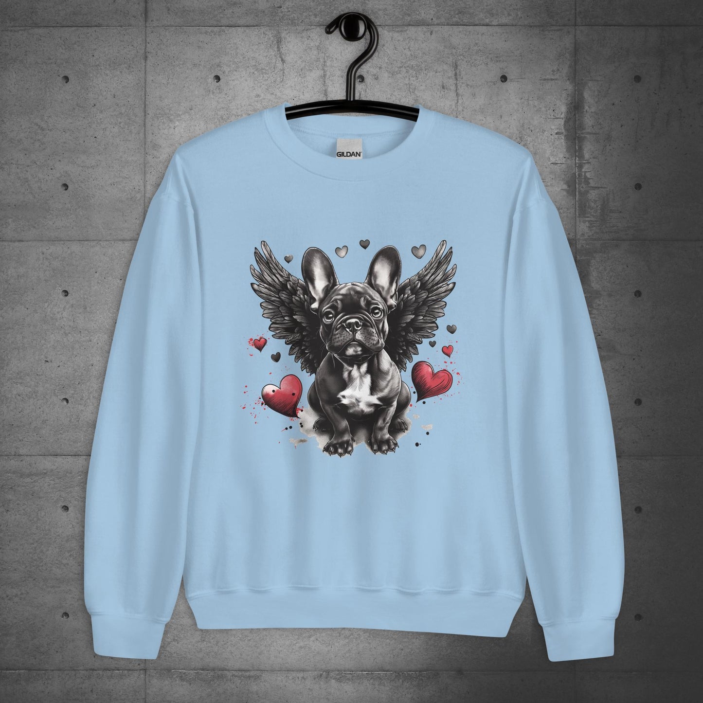 Angel Hearts Frenchie - Unisex Sweatshirt