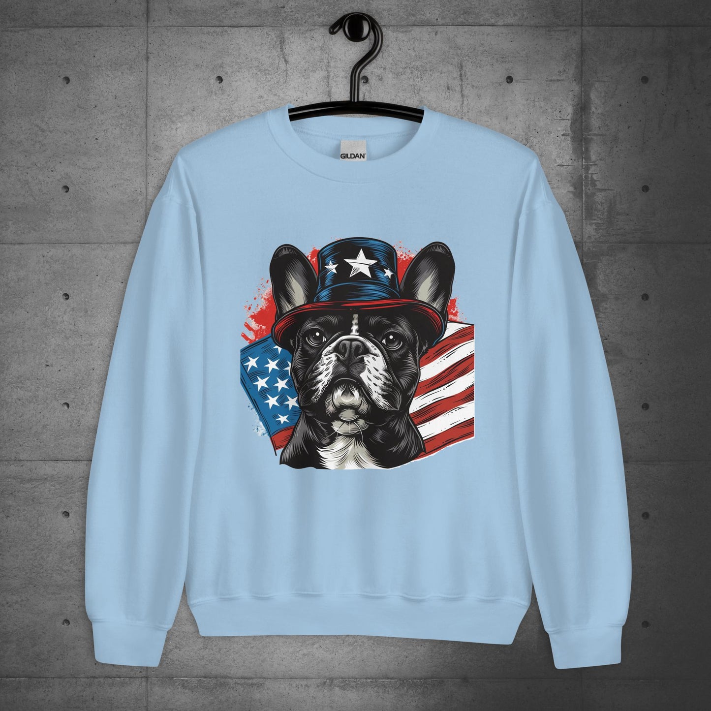 Frenchie American Patriot Unisex Sweatshirt