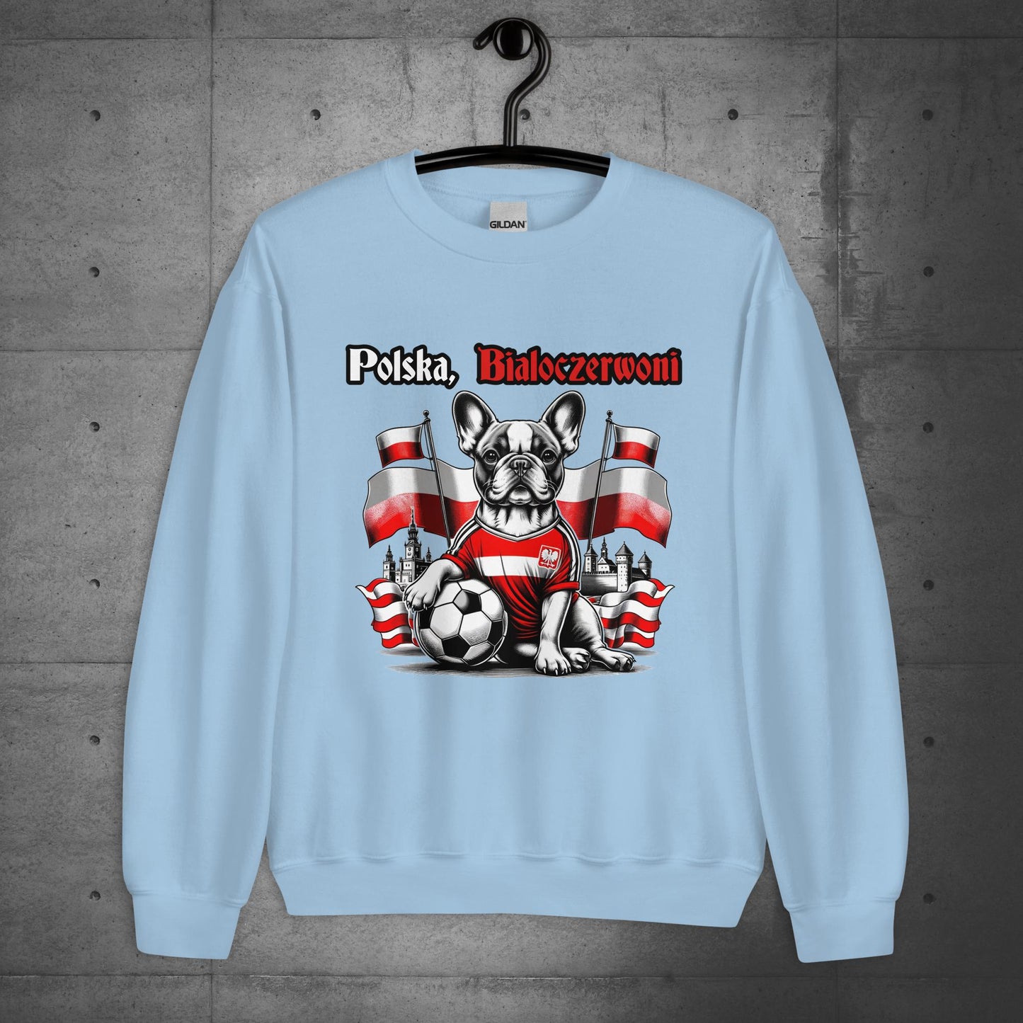 Frenchie Polish Football Unisex Sweater- Polska Bialoczerwoni