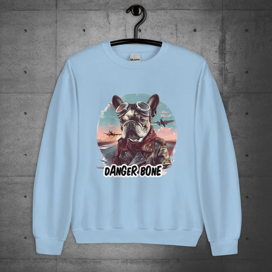 Frenchie Danger Bone Unisex Sweatshirt