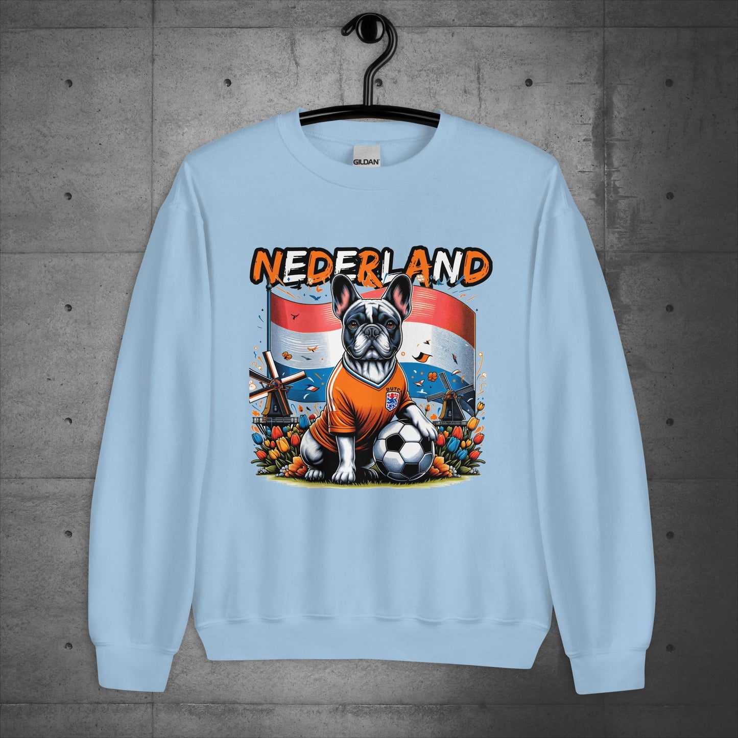 Frenchie Nederland Football Fan - Unisex Sweater / Sweatshirt